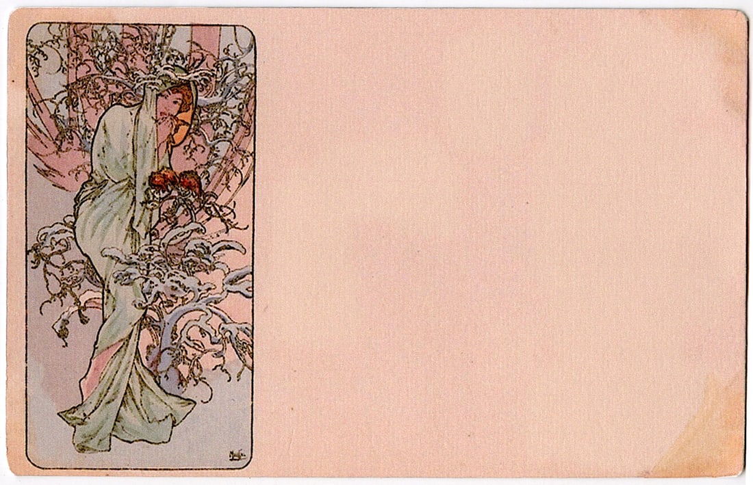 Mucha Authentic Postcard French Art Nouveau Ca. 1900 (1 of 2)