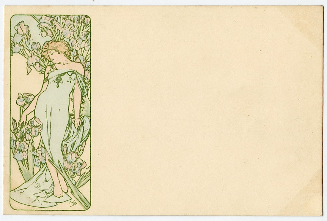 Mucha Authentic Postcard French Art Nouveau Ca. 1900 (1 of 2)
