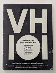 Scarce VH 101 / Numero 6 / 1972 Sol Lewittt, Duchamp, Cinema D'Avant-Garde
