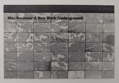 Vintage Postcard MAX NEUHAUS The Museum Of Modern Art, 1978