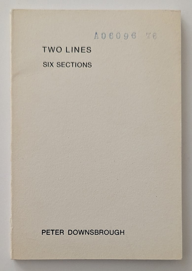 Peter Downsbrough Two Lines Five Sections, 1976 (1 of 2)