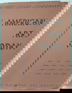 American Art Today 16 Full Color Lithographs- National Art Society: Dimensions are Approx. 11" x 14" (each). The provenance of this lot is from the estate of a deceased formal art collector in Miami, FL. We have included quality images to show it's actual condition. T