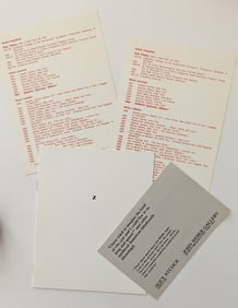 ALICE AYCOCK Ephemera John Weber Gallery, NY 1966