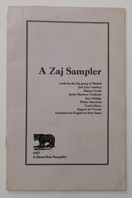 A ZAJ SAMPLER. 1967. A GREAT BEAR PAMPHLET.