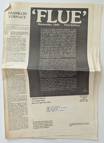 Scarce Art Tabloid 1980 THE FLUE 1st Edition