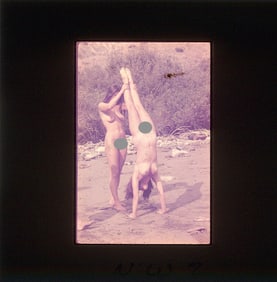 Vintage 20th C. 35mm Art Slide American Naturalism Nudism