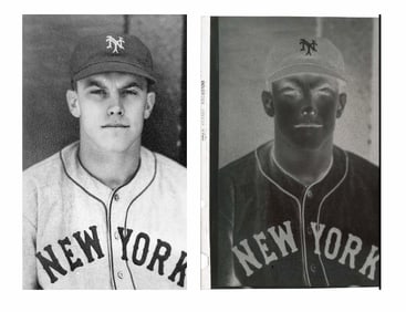 Vintage 1937 Defender Negative - Professional Baseball Player