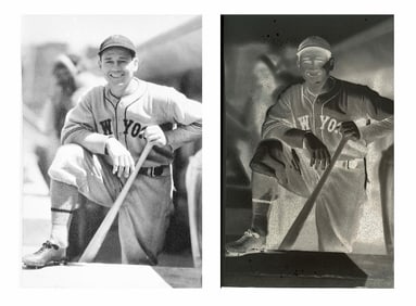 Vintage 1937 Defender Negative - Professional Baseball Player