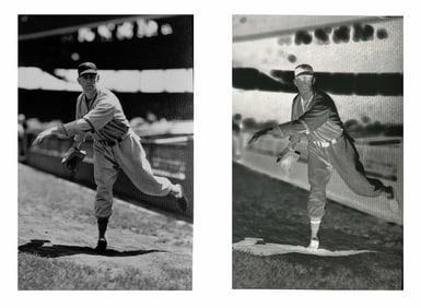 Vintage 1937 Defender Negative - Professional Baseball Player