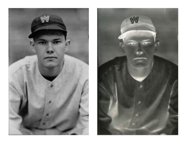 Vintage 1937 Defender Negative - Professional Baseball Player