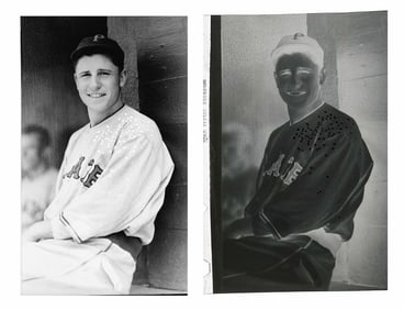 Vintage 1937 Defender Negative - Professional Baseball Player