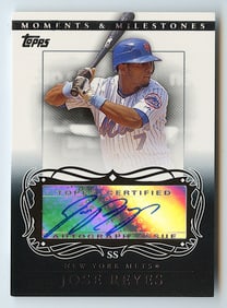 2007 Topps Jose Reyes Moments & Milestones Autograph #MA-JR NY Mets