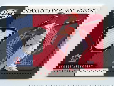 2004 GARRET ANDERSON Card SB 11 Jersey Cut DONRUSS