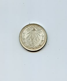 Silver .720 Coin Collectors Mexico One Peso 1943