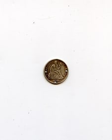 Silver Victorian Love Token 1876 US Seated Liberty Dime