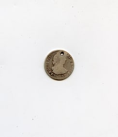 Silver Coin Collectors Charles III 1 Real 1777 Holed