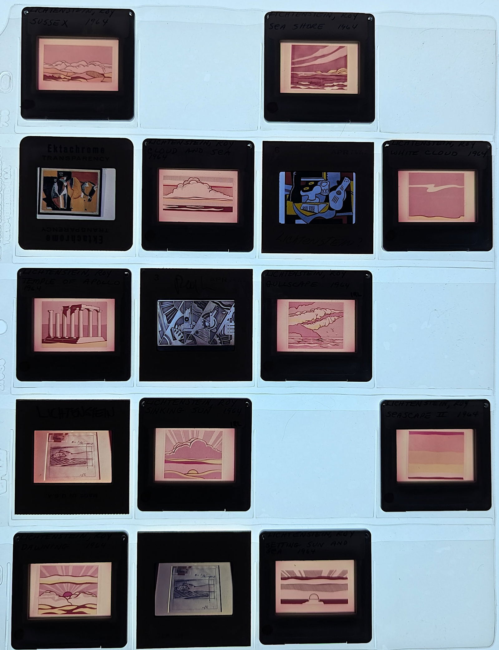 Museal Group 20th C. Set 35mm Art Slides ROY LICHTENSTEIN (1 of 2)