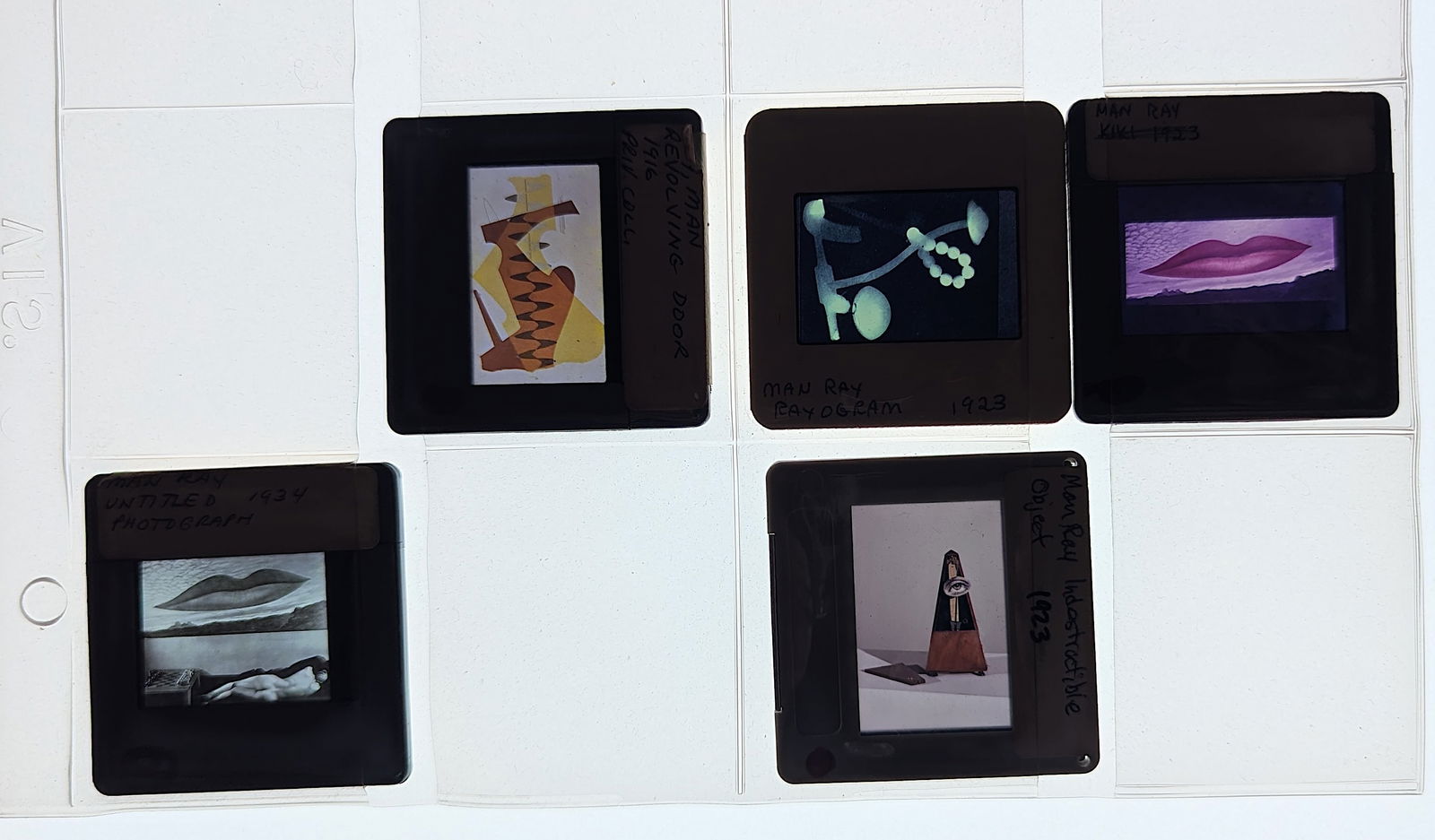Museal Group 20th C. Set 35mm Art Slides MAN RAY: The provenance of this lot is from the estate of a deceased formal art collector in Miami, FL. We have included quality images to show it's actual condition. This lot is located in Boca Raton, Fl and