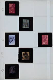 Museal Group 20th C. Set 35mm Art Slides PABLO PICASSO: The provenance of this lot is from the estate of a deceased formal art collector in Miami, FL. We have included quality images to show it's actual condition. This lot is located in Boca Raton, Fl and