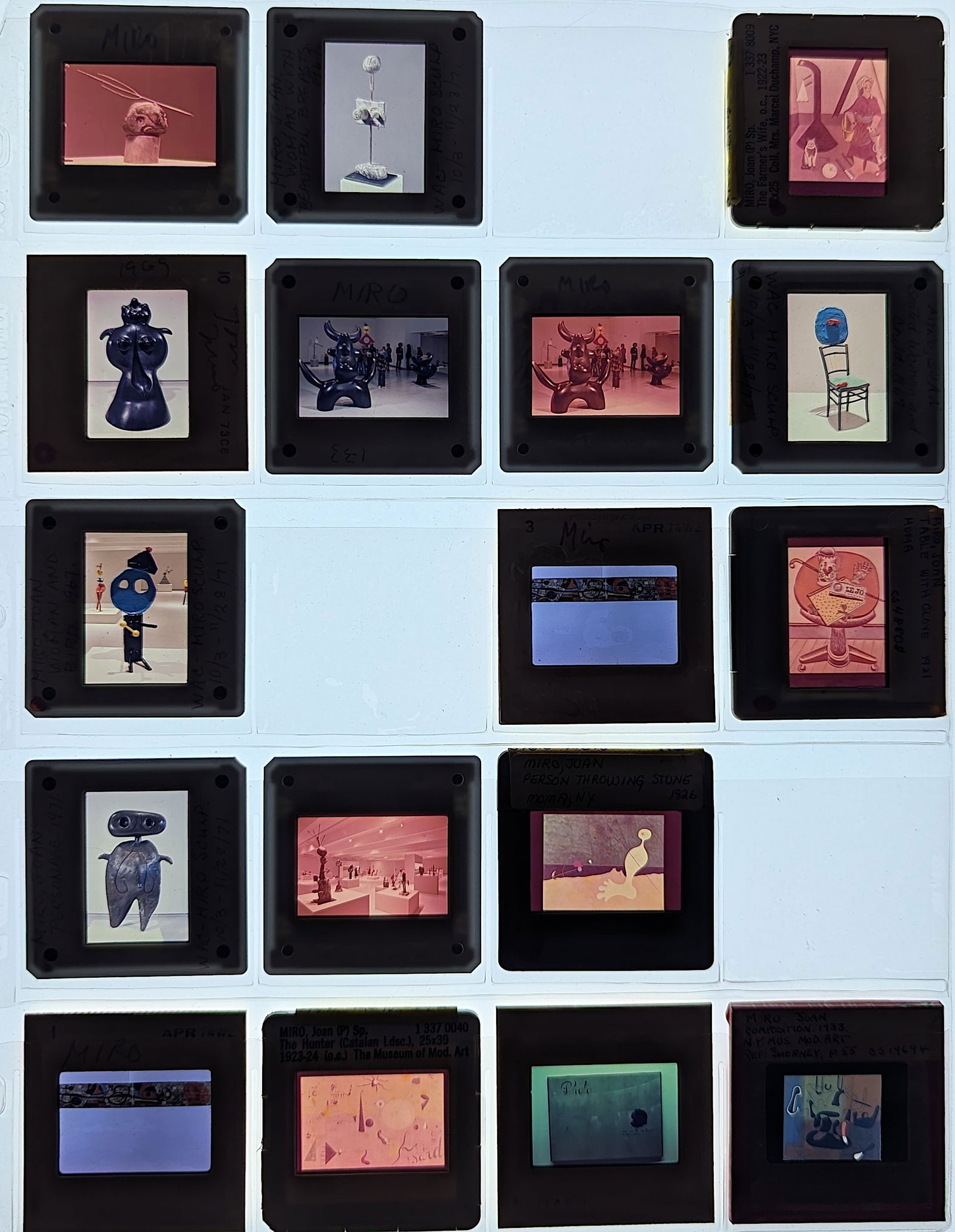 Museal Group 20th C. Set 35mm Art Slides JOAN MIRO (1 of 2)