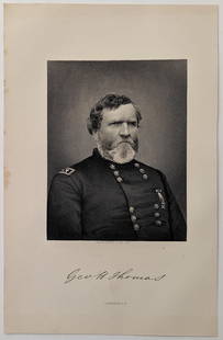 General GEORGE THOMAS the Rock of Chickamauga 1876: The provenance of this lot is from the archives of a deceased collector in Palm Beach. We have included quality images to show it's actual condition. This lot is located in Boca Raton, Fl and its ship
