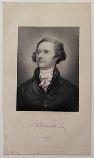 ALEXANDER HAMILTON an American Military Officer: The provenance of this lot is from the archives of a deceased collector in Palm Beach. We have included quality images to show it's actual condition. This lot is located in Boca Raton, Fl and its ship
