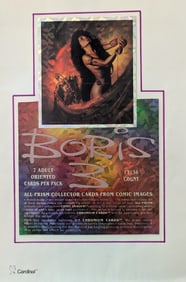 1993 Boris 3 Prism Trading Ephemera Comic Images + Autographed Card