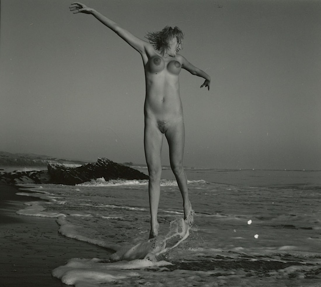 ANDRÉ DE DIENES Vintage Photo 1950s-1960s Nude Study: The provenance of this photo is from the archives of notable photographer André de Dienes.The dimensions are Approx. 2.75" x 2.75" (small variances can occur). This black and white gelatin photo was 