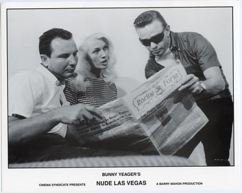 BUNNY YEAGER Vintage Pin Up Litho  NUDE LAS VEGAS