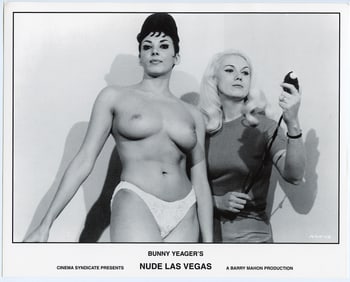 BUNNY YEAGER Vintage Pin Up Litho  NUDE LAS VEGAS