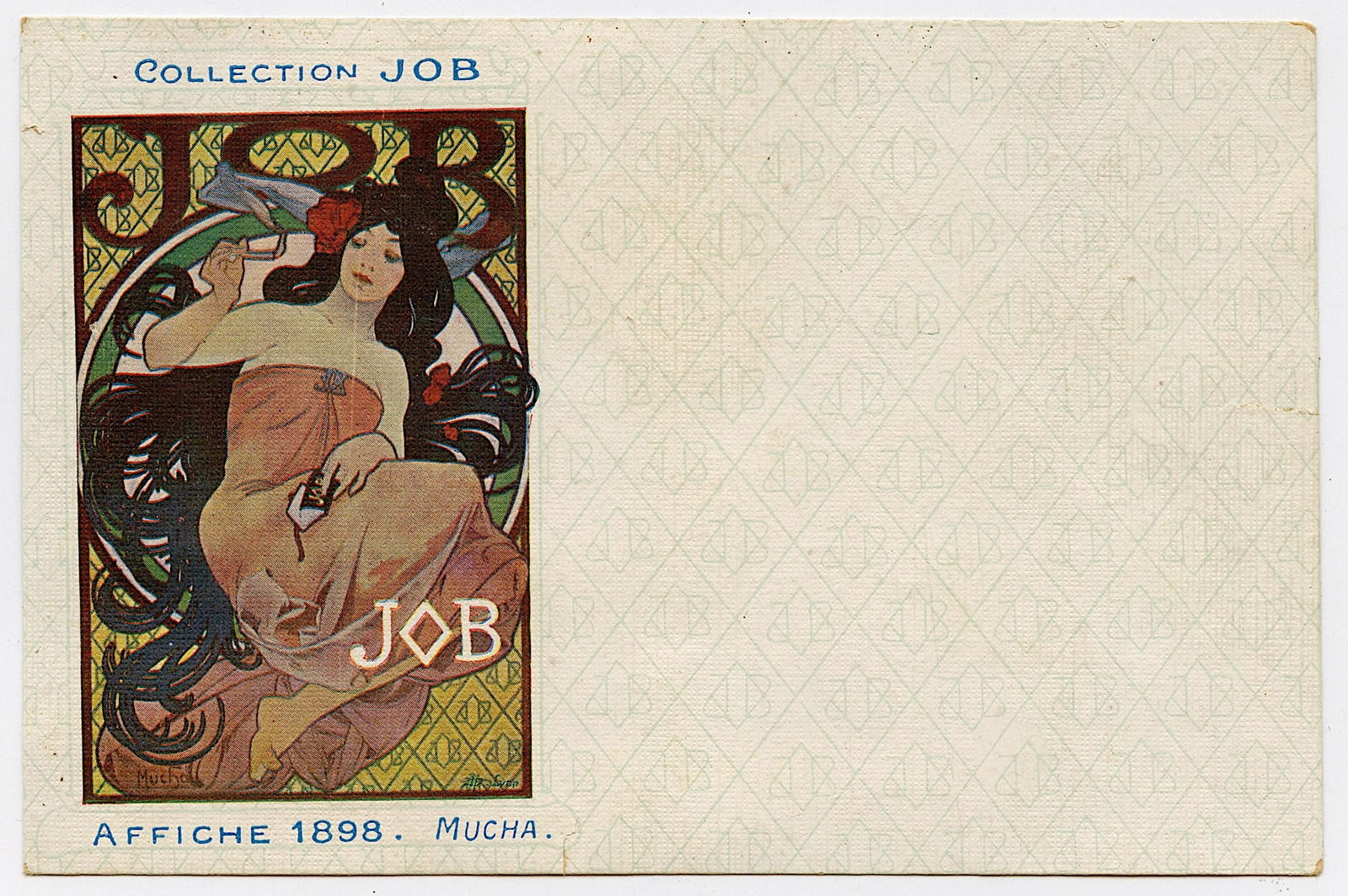 Antique Art Nouveau Postcard Collection JOB by ALPHONSE MUCHA (1 of 2)