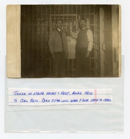 Antique Vintage Rare Postcard Real Photo Jail Cell