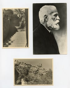 Vintage Set 3 Photo Ephemera Park Guell Gaudi, Barcelona 1954