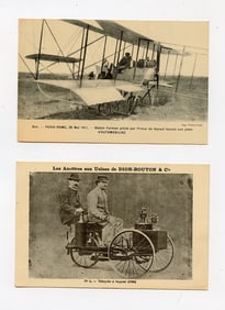 Antique Rare Set 2 Postcard Collectors Transportation