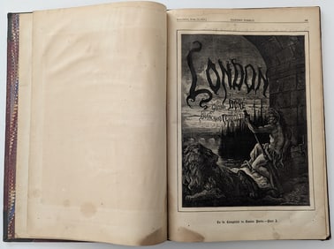 Antique 1872 HERPER'S WEEKLY Bound Volume