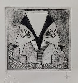 Original Etching by JOAQUIN GONZALEZ, P/A 2002 Dim. 10.5" x 11"