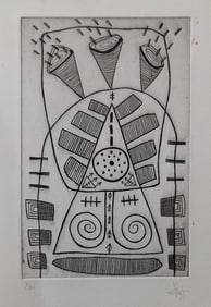 Original Etching by JOAQUIN GONZALEZ, P/A 2002 Dim. 11.5" x 8"