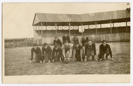 Antique Real Photo Rare Postcard Collectors Football Team