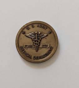 US Army Medical Department 30 year Award Medal Brass 1984