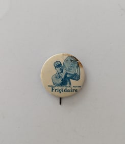 Vintage Product of General Motors Frigidaire Advertising Pinback Badge