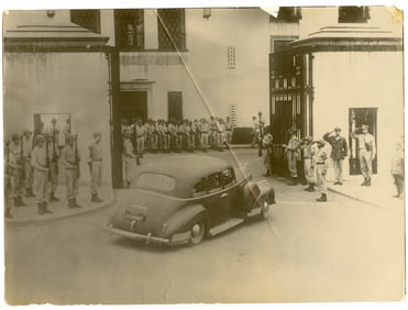 Vintage Historical Photo Gen. MacArthur arriving at The American Embassy