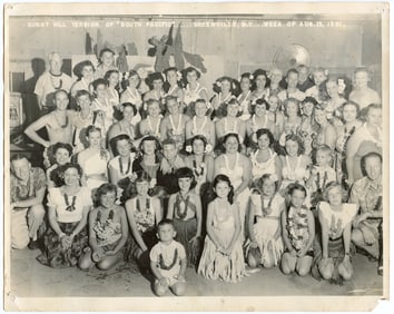Vintage 1951 Photo Girls Costume Version South Pacific Hawaiian