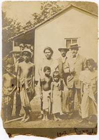 Antique Cabinet Photo Honolulu Hawaii Natives 1900s