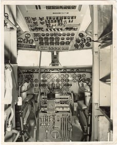 1958 Press Photo Control Panels in Douglas DC-8