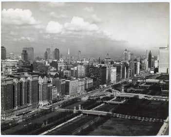 Vintage 1968 Photo Aeroview of Chicago by DELTA Air Lines