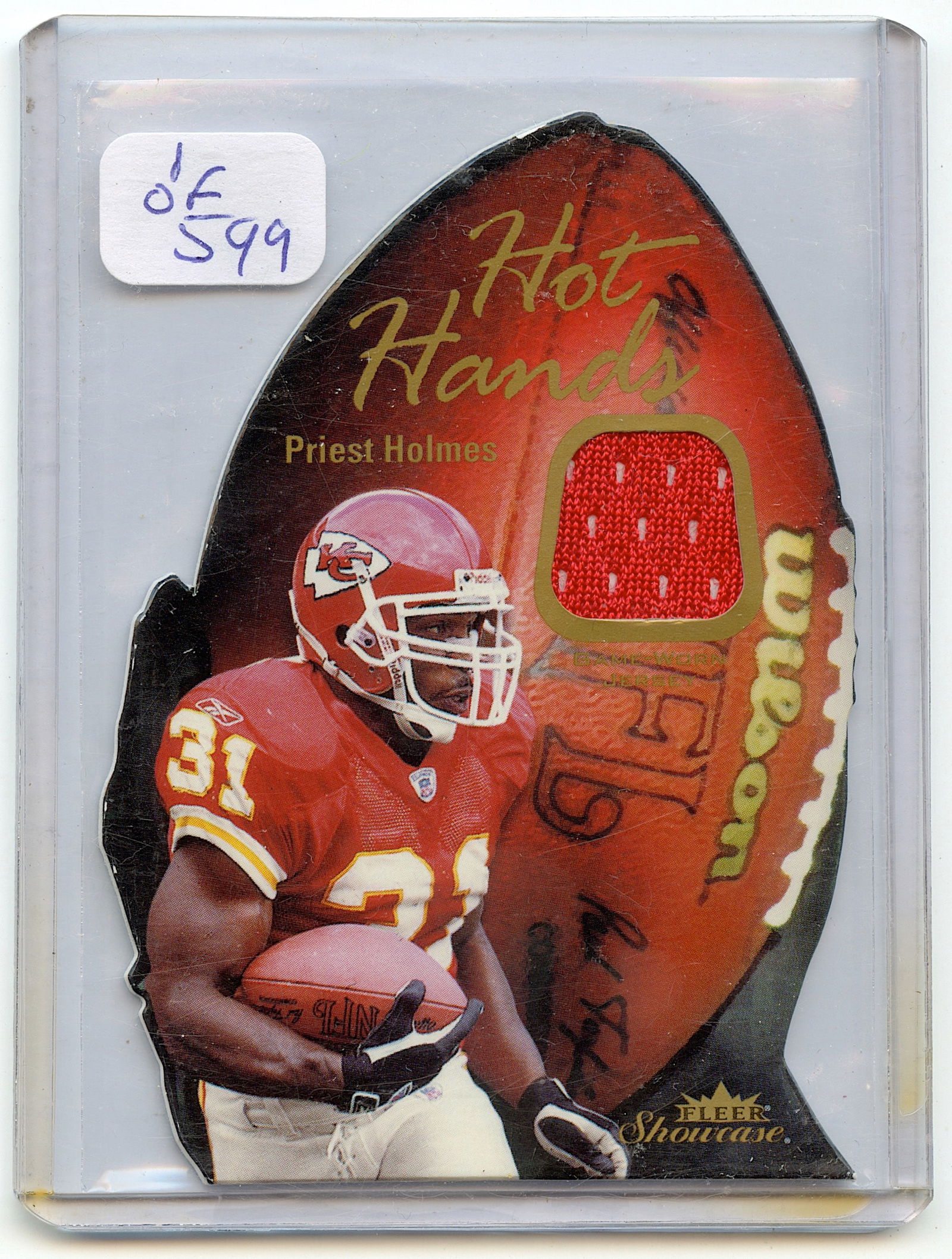2003 PRIEST HOLMES Hot Hands Fleer Showcase #HH-PH  157/599 (1 of 2)