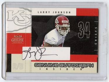 Larry Johnson #AI-LJ 2003 Fleer Genuine Autograph Rookie