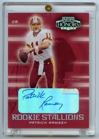 PATRICK RAMSEY RS-36 2002 Autographed Football Card 062/100