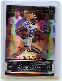 DWAYNE BOWE 2007 PLAYOFF PRESTIGE ROOKIE Autographed 26/50