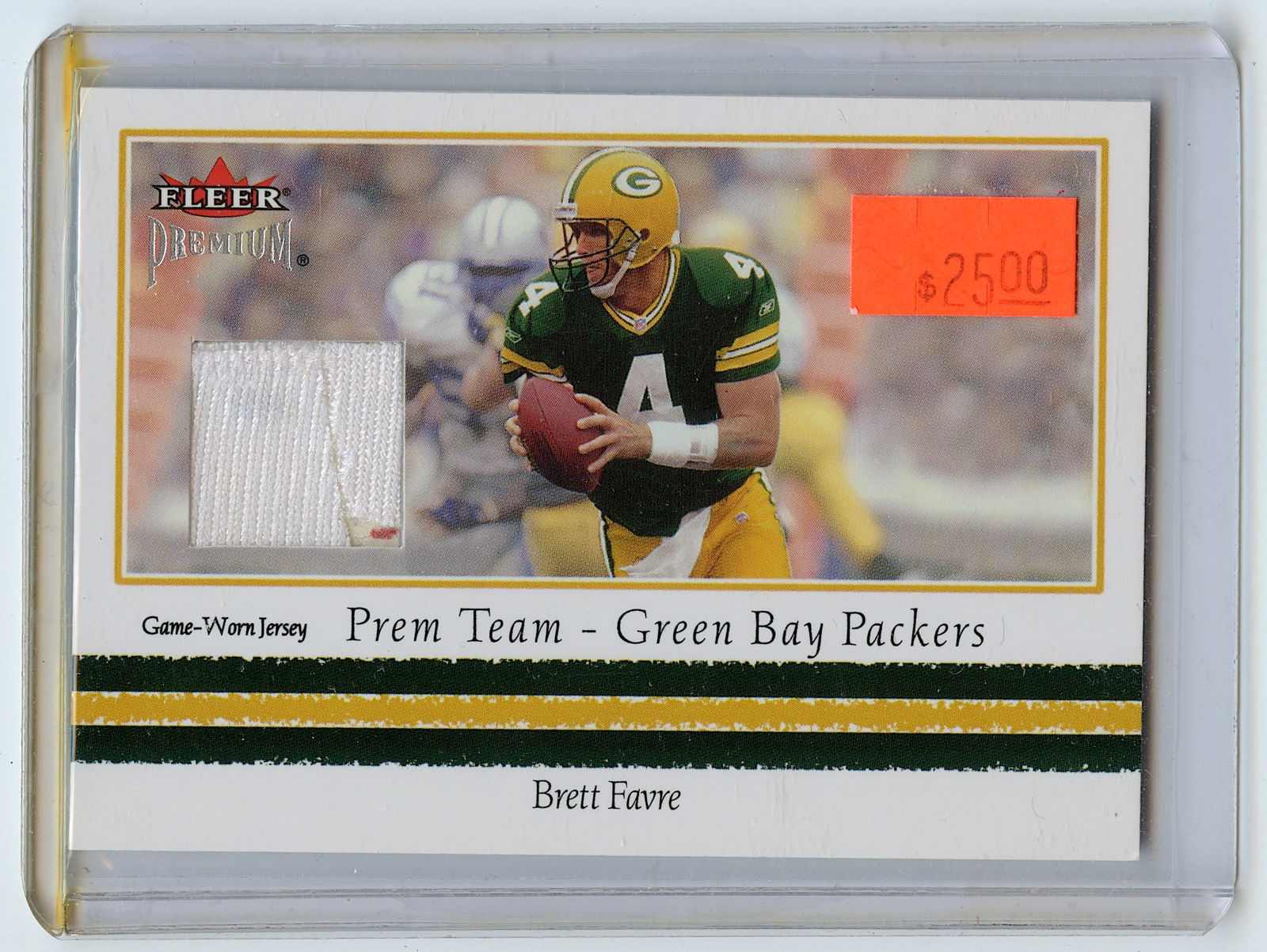 BRETT FAVRE 2002 Fleer Premium Prem Team RUBY ( RUBIES ) PACKERS: The provenance of this lot is from a quality collector in LA, California. We have included a quality scan to show it's actual condition.. This lot is located in Boca Raton, Fl and its shipment will be